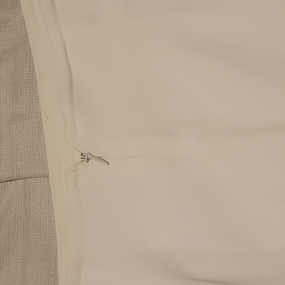 NWT Jacqueline Ferrar Winter White Womens Midi Skirt With Lining Size 12 Stretch - Picture 7 of 10